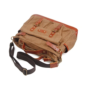 Custom Waxed Canvas Weekender Duffle Bag Full Grain Leather Trim Travel Duffel Bags Outdoor Travel Organizer Bags