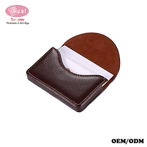Leather Business Name Card Holder Case Wallet Credit Card Book with Magnetic Shut Black