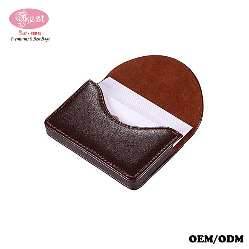Leather Business Name Card Holder Case Wallet Credit Card Book with Magnetic Shut Black