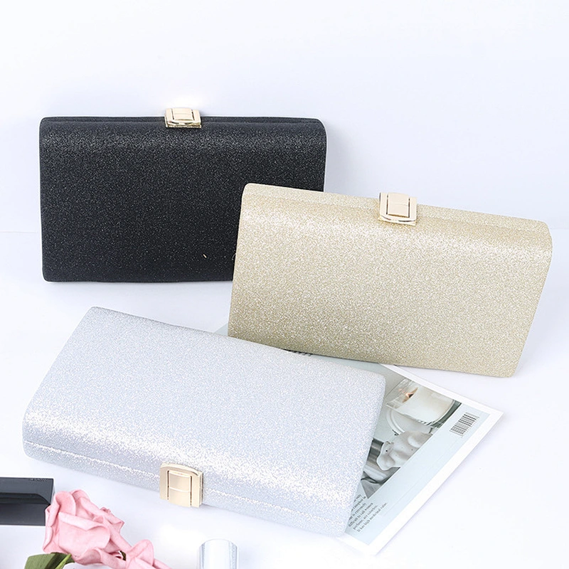 2019 New Fashioned Bag Ladies Paillette Handbag Clutch Dinner Bag with Glett Leather