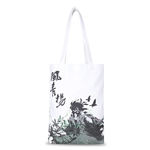 Canvas cotton 100% eco-friendly Chinese style print tote bag