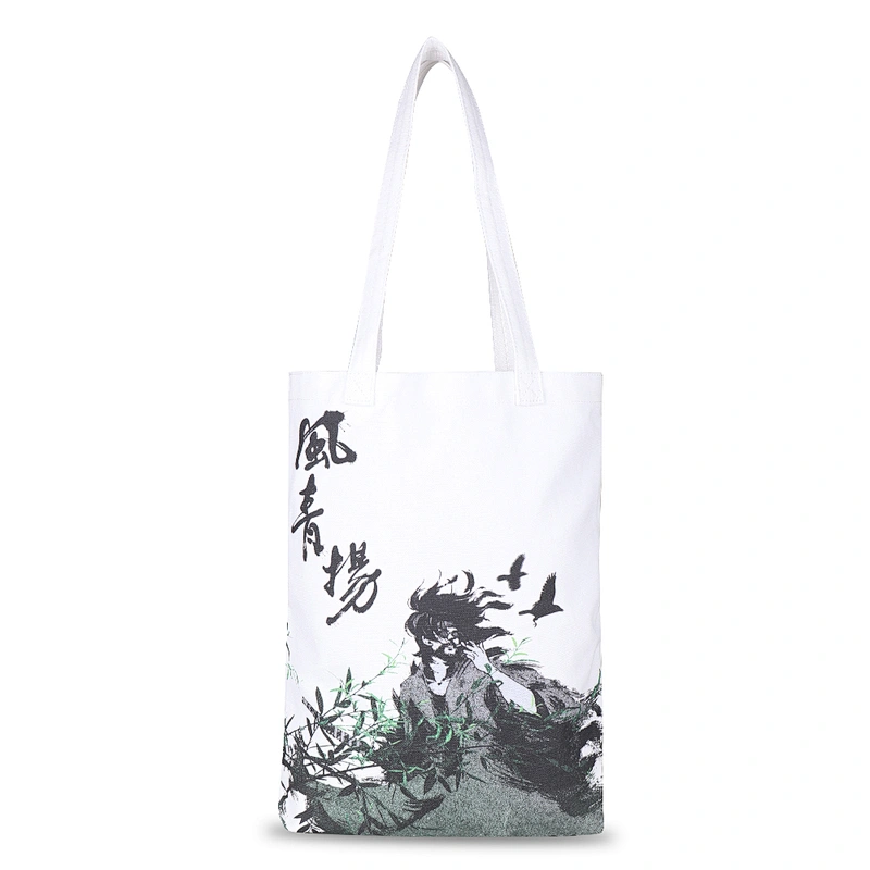 Canvas cotton 100% eco-friendly Chinese style print tote bag