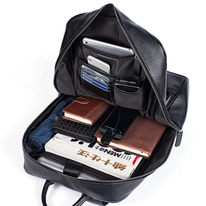 2019 new style Large Men's Women's Leather Backpack Travel Satchel Laptop Rucksack School Bag