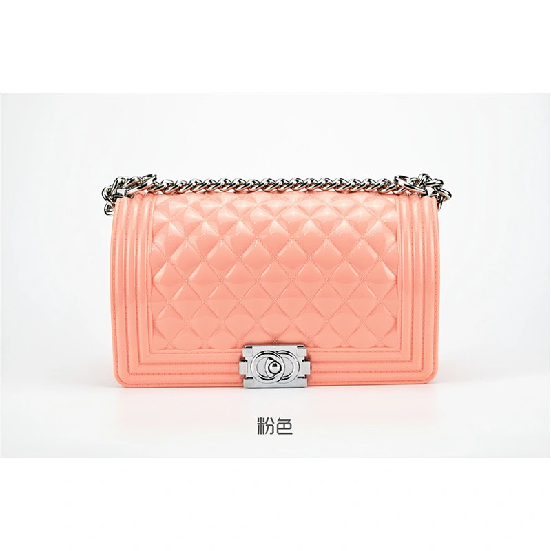 ladies korean style hand bag Women Fashion Silicon Jelly Crossbody Bag bolsas femininas Shoulder Bag with Chain