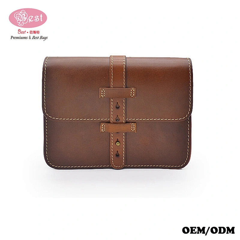 Stylish Vintage Vegetable Tanned Leather Handmade Crossbody Shoulder Bag Women Handbag