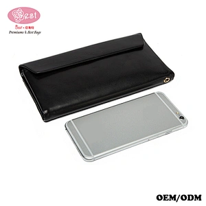 Leather Handbags Cowhide Leather Phone Bags Long Wallet Purse for Men and Women