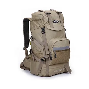 OEM outdoor mountain top 60l adventure survival hiking backpack for camping