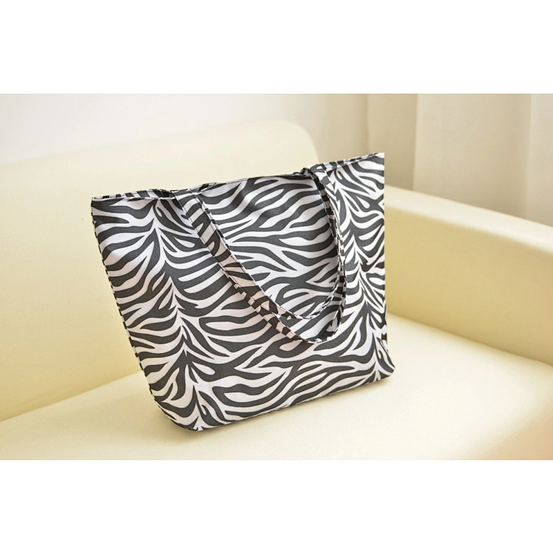 Customisable large utility heavy duty folding foldable polyester shopping handbag tote bag