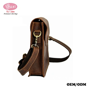 Vintage Messenger Bag Genuine Cowhide Leather Handbags for Women