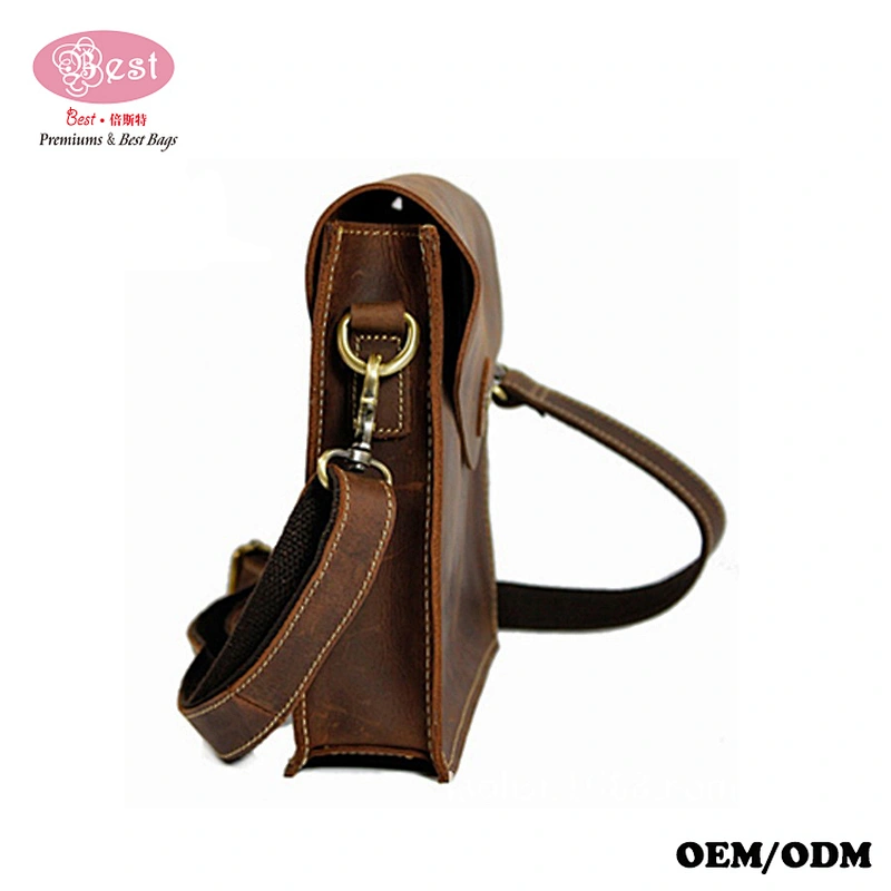 Vintage Messenger Bag Genuine Cowhide Leather Handbags for Women