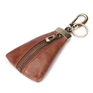 New Fashion Car Key Case,Zipper Key Pouch,Genuine Leather car Key Holder For Men