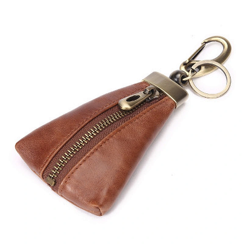 New Fashion Car Key Case,Zipper Key Pouch,Genuine Leather car Key Holder For Men