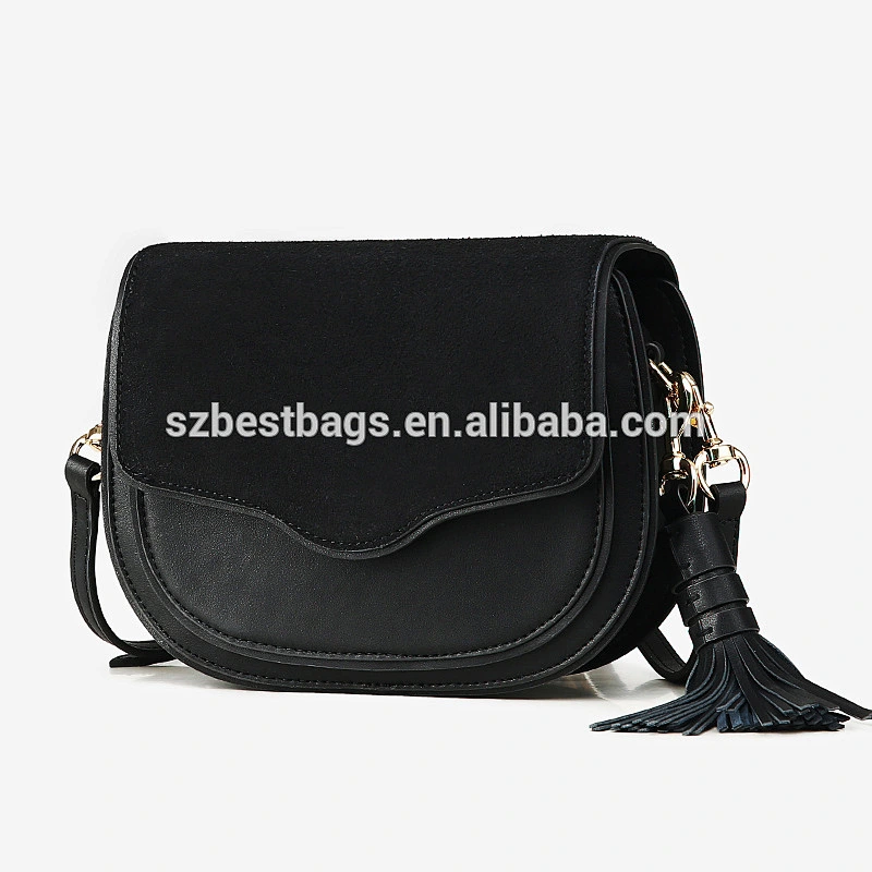 Suede Leather Shoulder Bag Tassel Crossbody Bag Female Genuine Leather Handbags