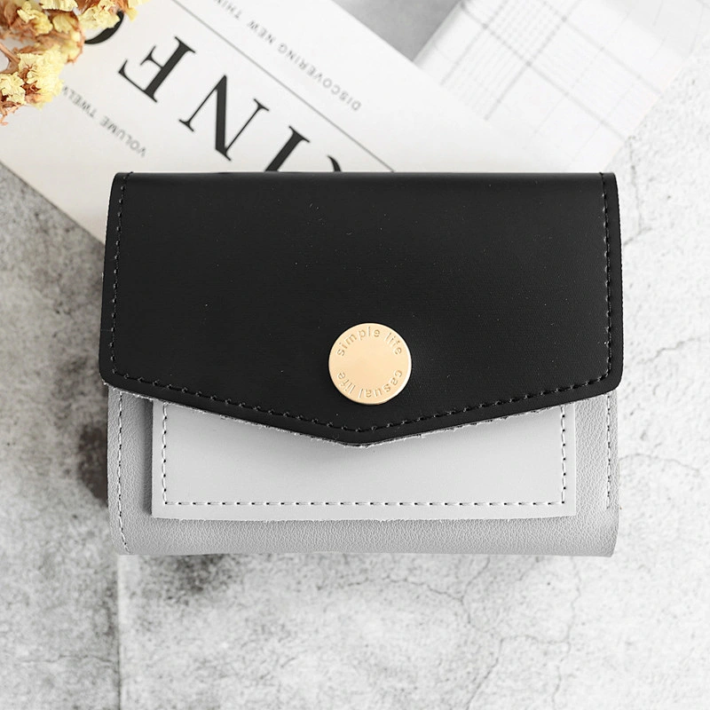 Custom Make Mini Credit Card Holder Candy Color Coin Pure with Charge Pocket For Women PU Wallet