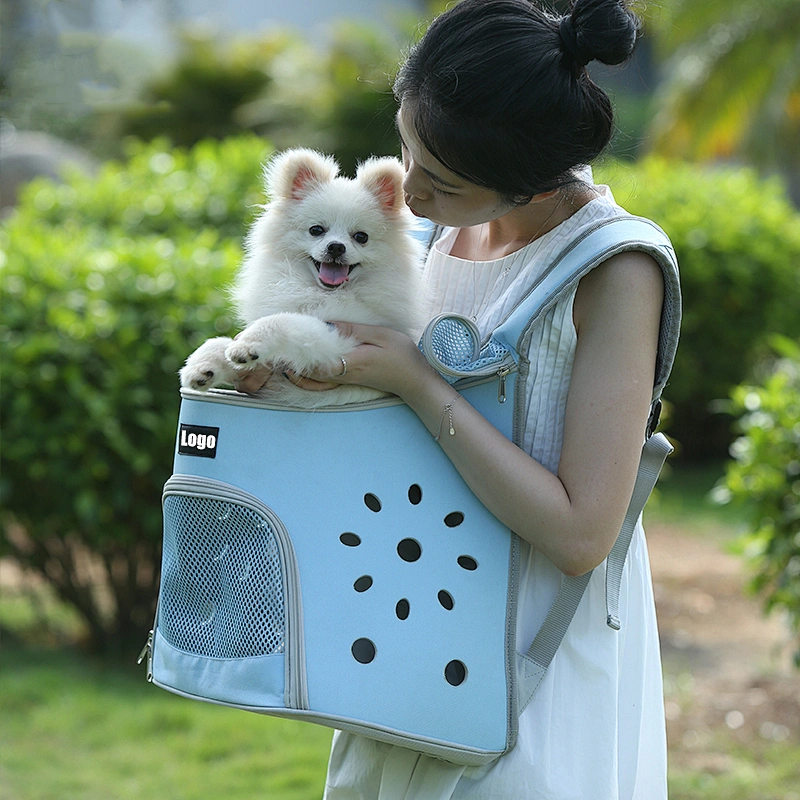 Soft private label oxford fabric pet transport bag carrier back pack for dog
