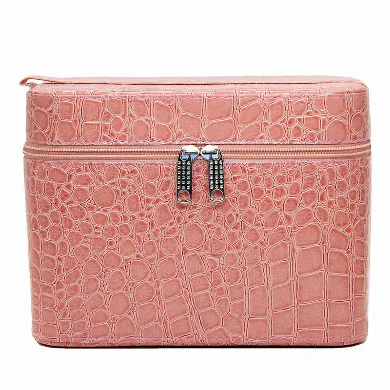 European and American pop bamboo cosmetic case beauty leather for Party dating outdoor travel