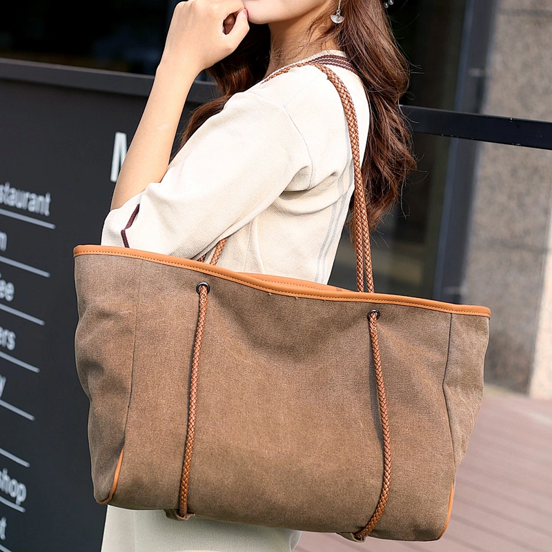 2020 top selling elegent simple practical shopping bag canvas for women for shopping