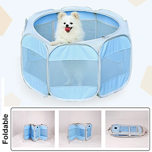Folding portable indoor collapsible waterproof nylon mesh pet dog cat easy house play tent