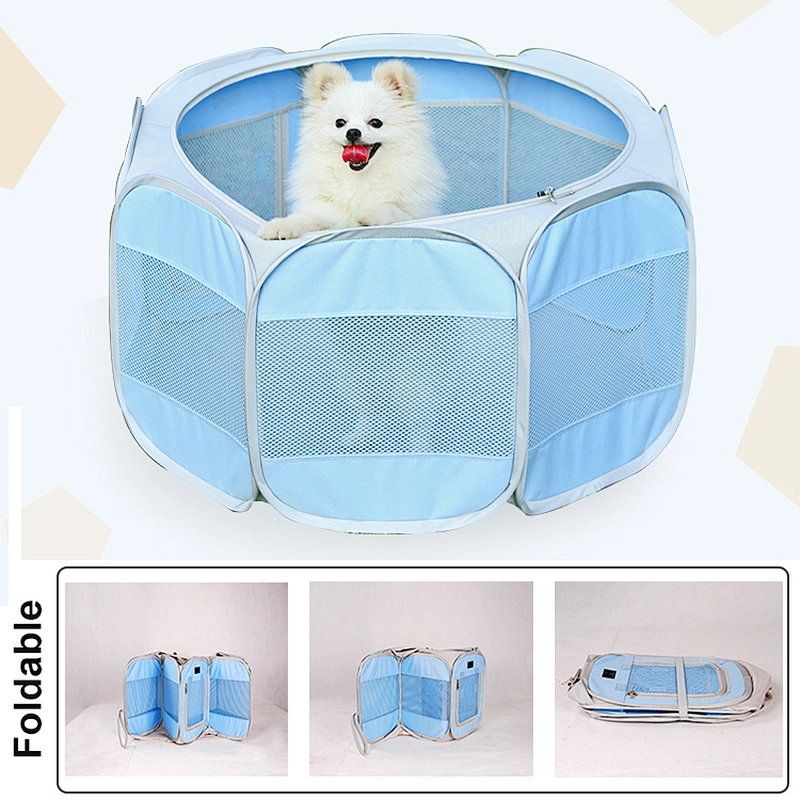 Folding portable indoor collapsible waterproof nylon mesh pet dog cat easy house play tent