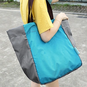 Nylon foldable tote collapsible standard size reusable shopping bags with logo