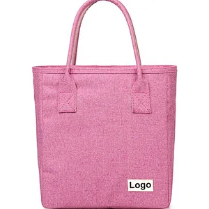 Wholesale travel luxury 600d polyester canvas shopping fitness food wine tote bag