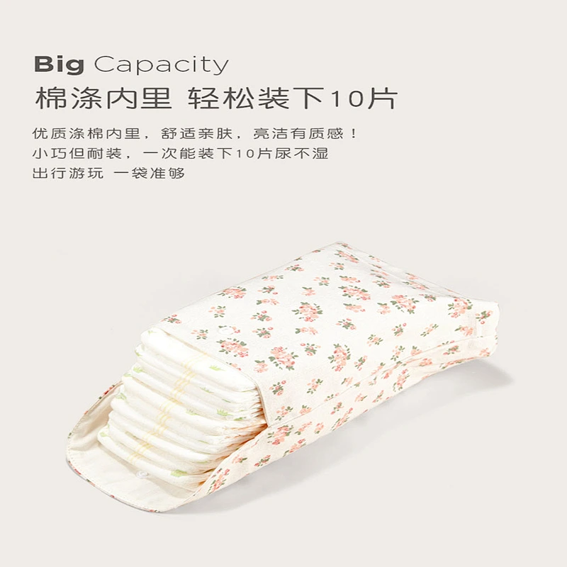 Fashionable large capacity waterproof folding baby diaper storage bag for travel or camping