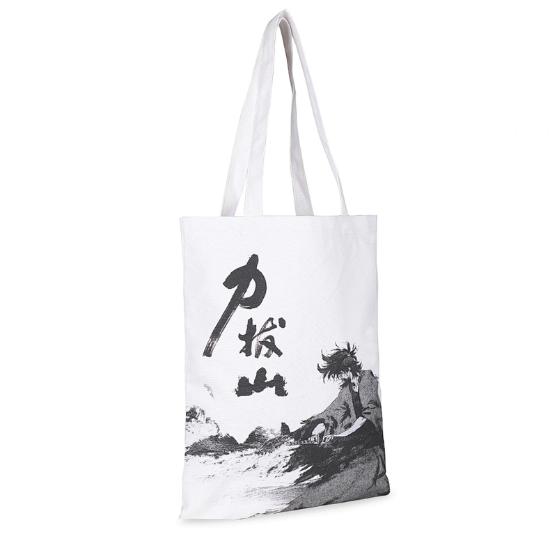 cotton canvas free-spirited and uninhibited Illustration figures print eco-friendly tote bag