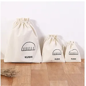 Grain storage bags small cotton cloth drawstring pouch canvas gift bag
