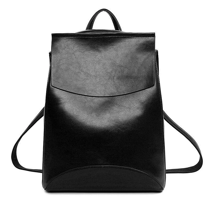 Fashion Women Leather Backpack School Teenager Shoulder Bags Travel Bagpack