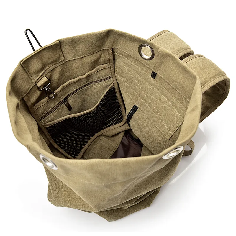Large capacity Man travel duffle bag handbag canvas bucket shoulder bag Male Canvas Backpacks