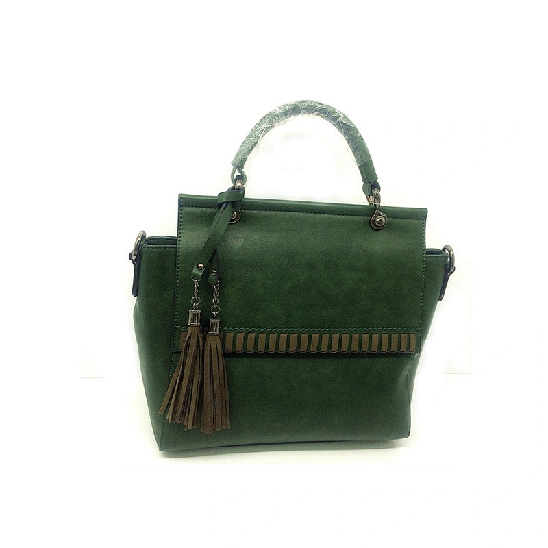 Fashion Design PU Leather Woman Bags Luxury Handbag with Tasslel