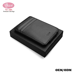 2019 High Quality Cowhide Leather Mini Card Holder Wallet for man