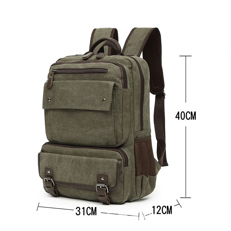 New waterproof durable big capacity  canvas shoulder backpack outdoor business bag for men for travel or office