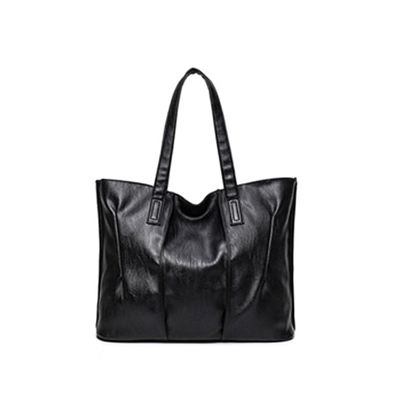 Fashion simple style plain Women Bag Brand Women PU Leather Handbags Woman Large Shoulder Bags Casual Tote Bag