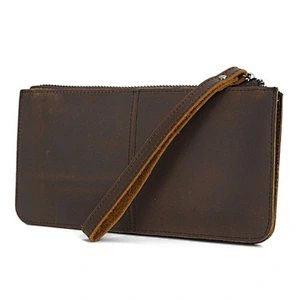 Vintage Genuine Leather Passport Holder Unisex Fashionable Wallet With Card Slots