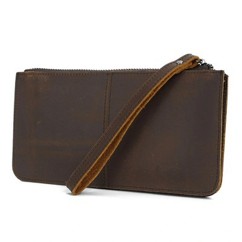 Vintage Genuine Leather Passport Holder Unisex Fashionable Wallet With Card Slots