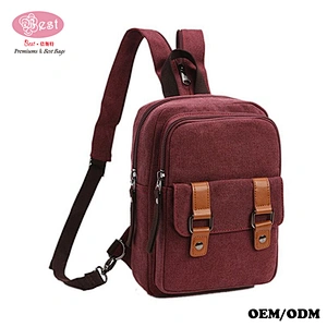 Small Cute School Daypack Vintage Casual Shoulder Bag Canvas Backpack