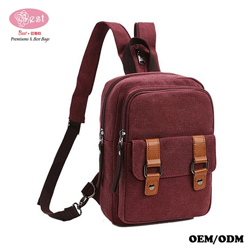 Small Cute School Daypack Vintage Casual Shoulder Bag Canvas Backpack