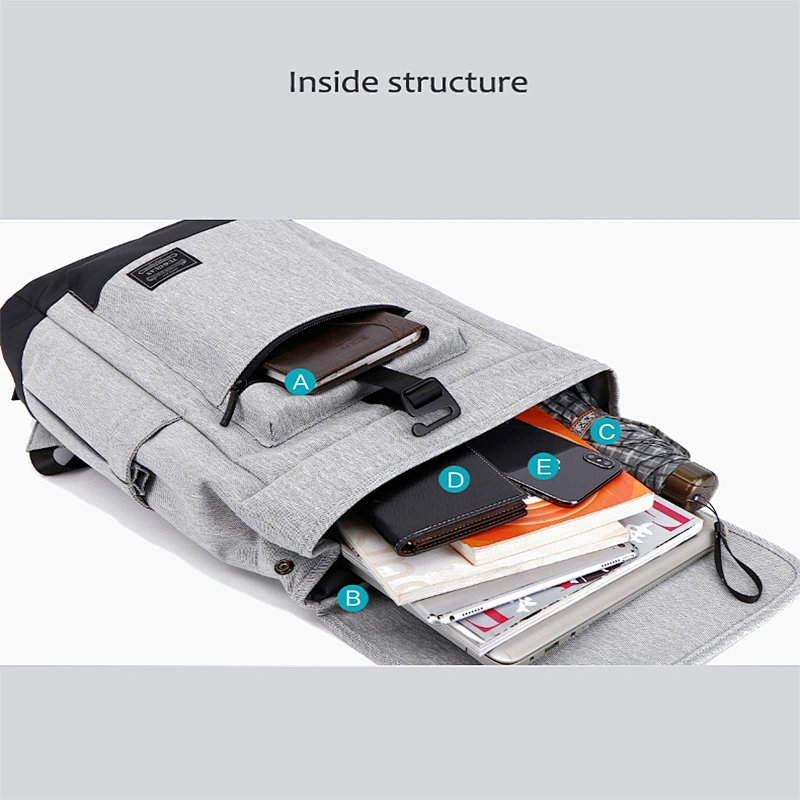 2020 new leisure practical fashion waterproof men' laptop backpack with USB anti-theft design  for working
