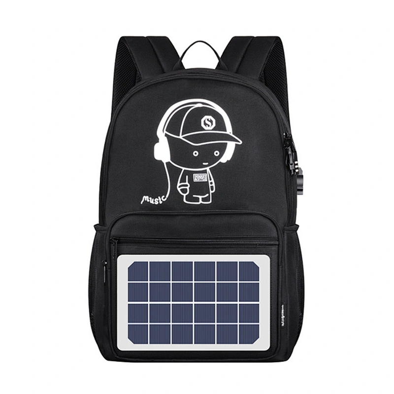 New fashion unisex laptop backpack reflective casual backpack smart solar backpack with USB port
