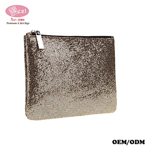 Sequins cosmetic bags professional oem zip Evening Bag