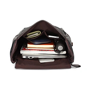 trend 2019 brown leather backpack Hot backpacks for girls college notebook computer holder bag