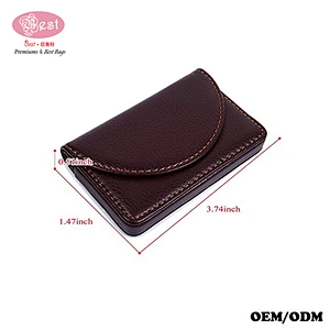 Leather Business Name Card Holder Case Wallet Credit Card Book with Magnetic Shut Black