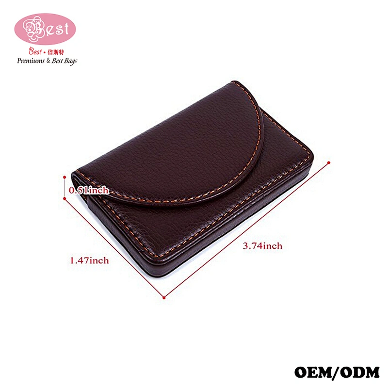 Leather Business Name Card Holder Case Wallet Credit Card Book with Magnetic Shut Black