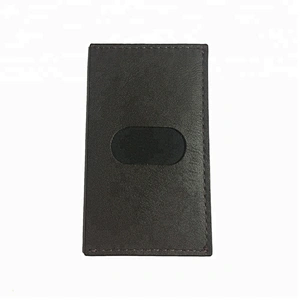 Top selling real leather cell phone card holders business adhesive credit card wallet