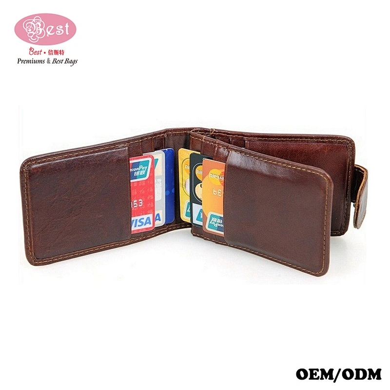 China Wholesale Vintage Leather Men Wallet Manufacture RFID Blocking Card Holder Wallet for Men