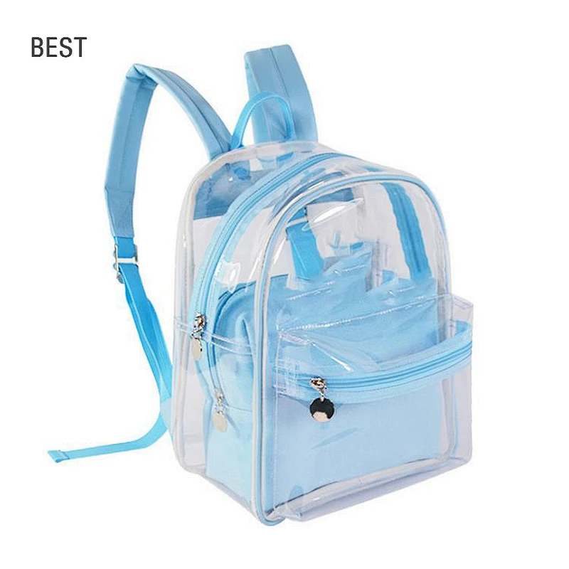 custom fashion school bag pvc hologram backpack