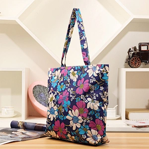High quality portable large decorative nylon foldable shopping bag with zipper