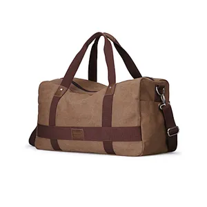 Wholesale china cheap custom heavy duty canvas duffle luggage travel bag with compartments