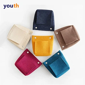 Multi Pocket Purse Insert bag organizer Women Travel Felt Cosmetic Storage Makeup bag organizer